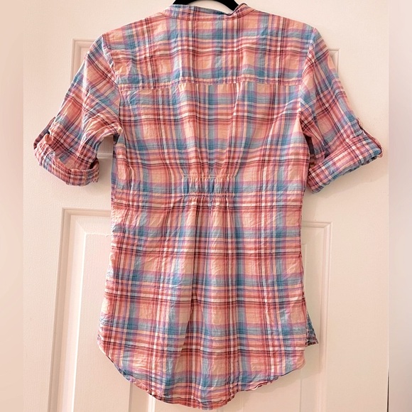Rubbish plaid button down size M - Picture 2 of 13